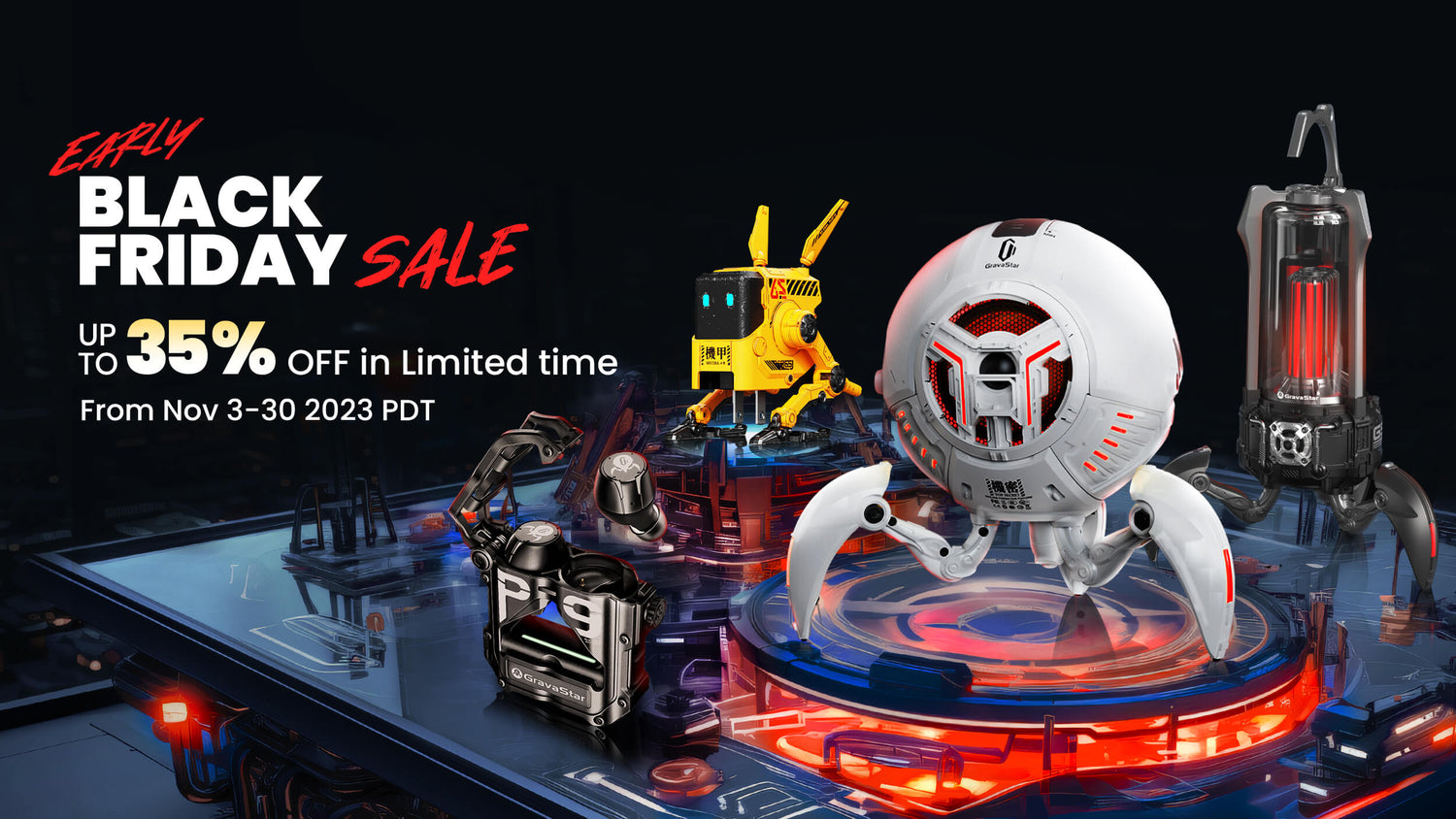 GravaStar Black Friday Deals: Save Up to 35% on Sci-Fi Tech