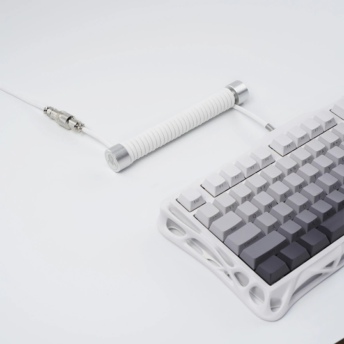 GravaStar Coiled Aviator USB Cable - White