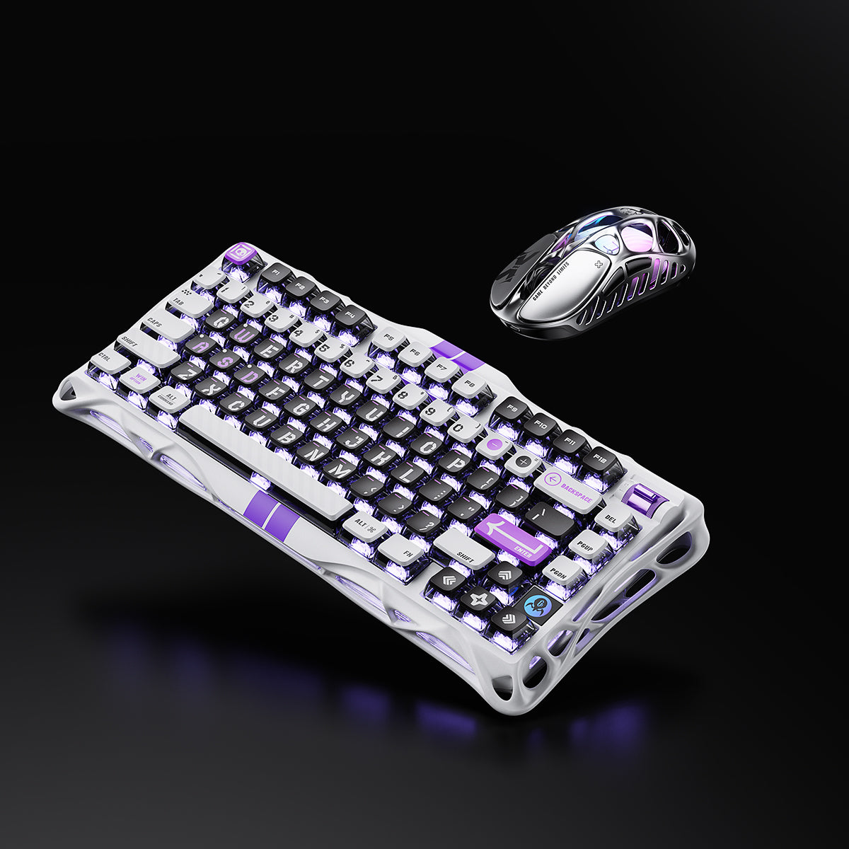 GravaStar 8000Hz Ultra-Fast Hall Effect Gaming Set - Stealth Black/Mecha Gray