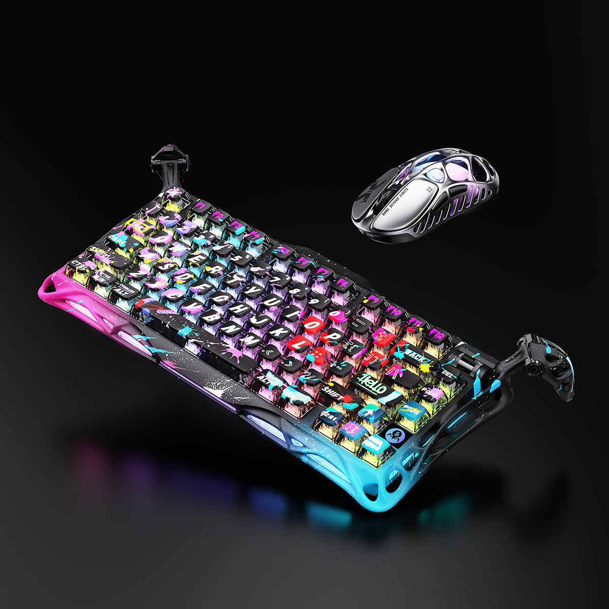 GravaStar HE 8000Hz Ultra-Fast Hall Effect Gaming Set - Neon Graffiti