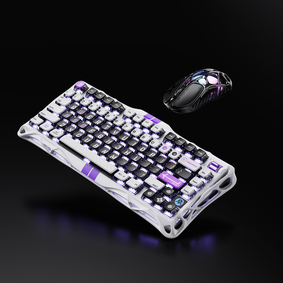 GravaStar 8000Hz Ultra-Fast Hall Effect Gaming Set - Stealth Black/Mecha Gray