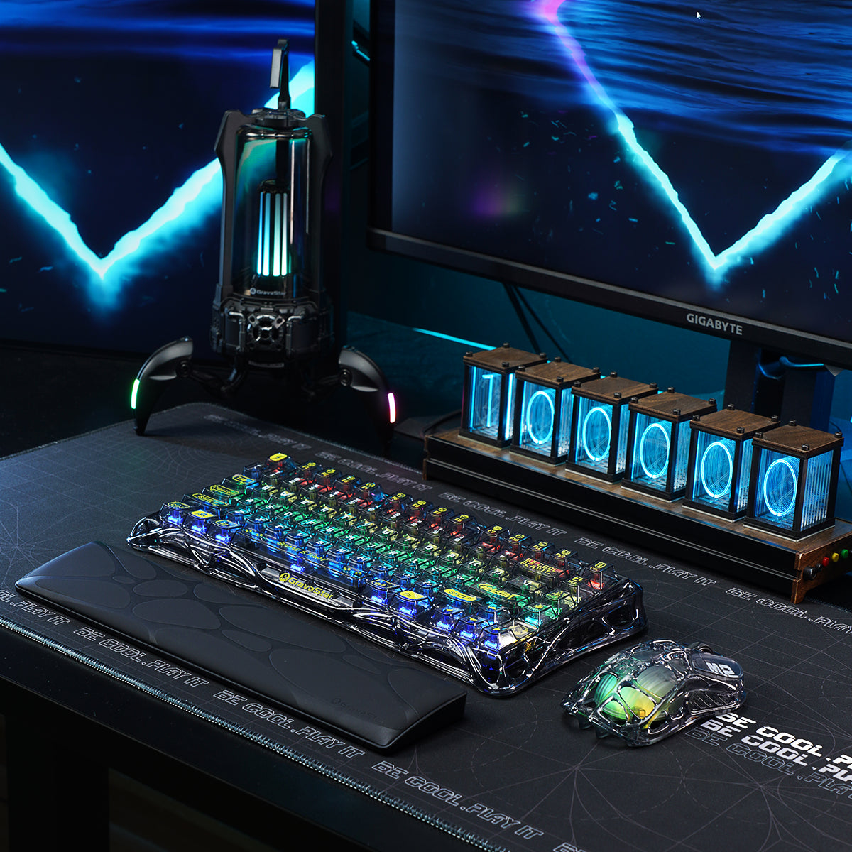 GravaStar Core Flex Gaming Set - Transparent Black