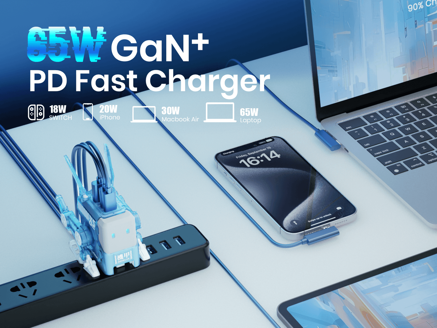 Alpha65 Fast Wall Charger (GaN 65W)