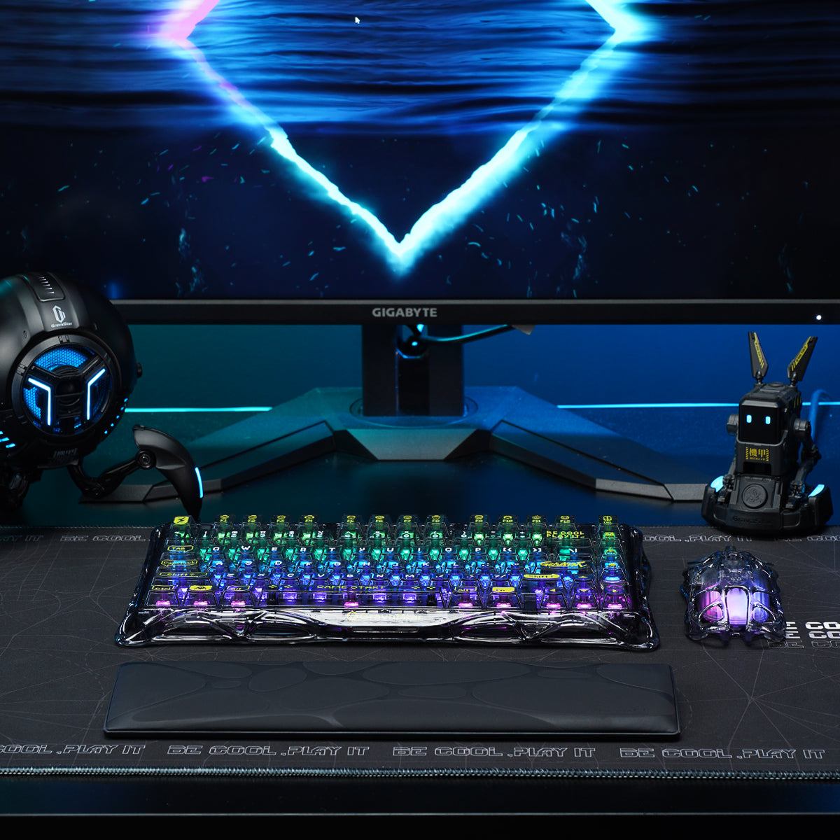 GravaStar Core Flex Gaming Set - Transparent Black