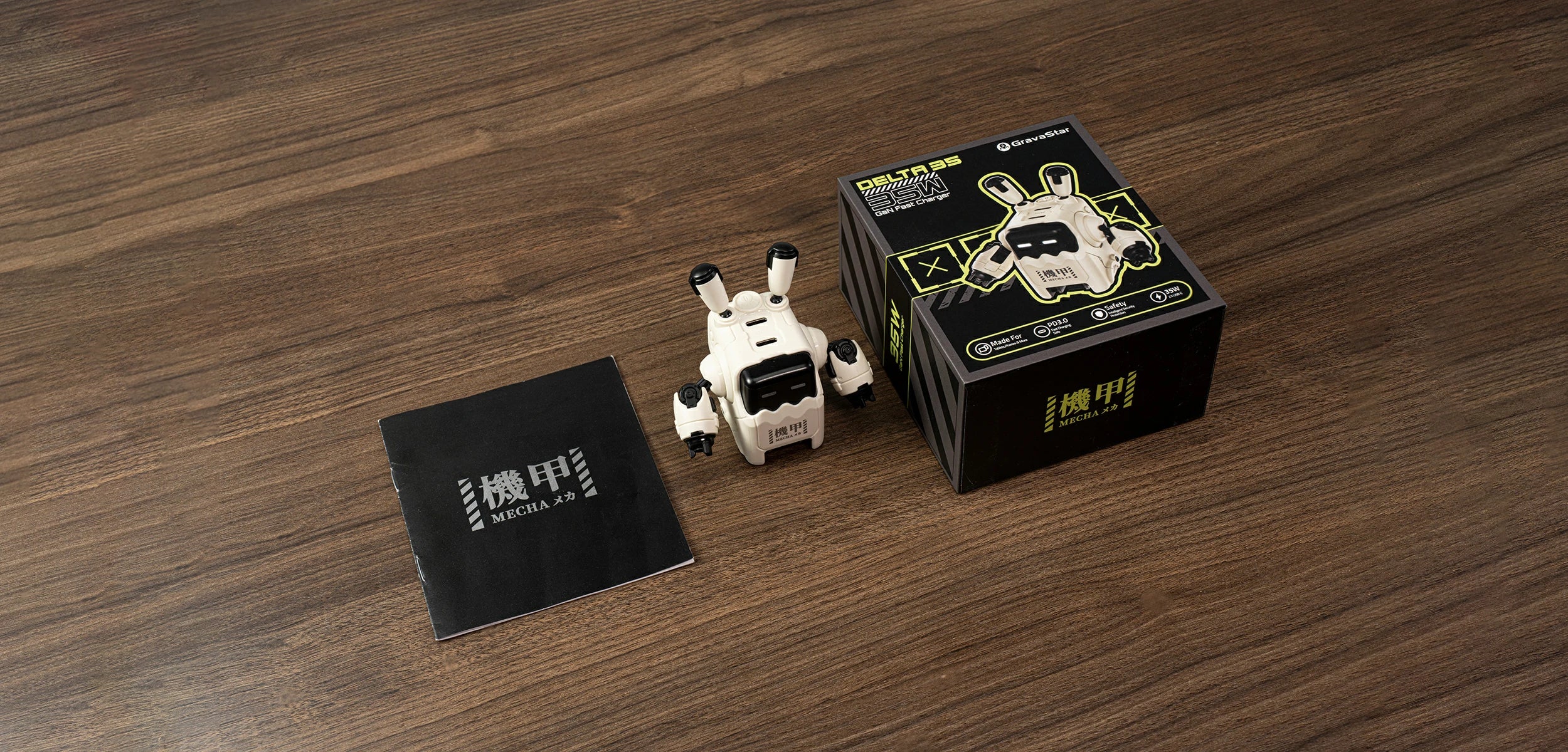 35w gan fast robot charger gravastar delta35 typec white