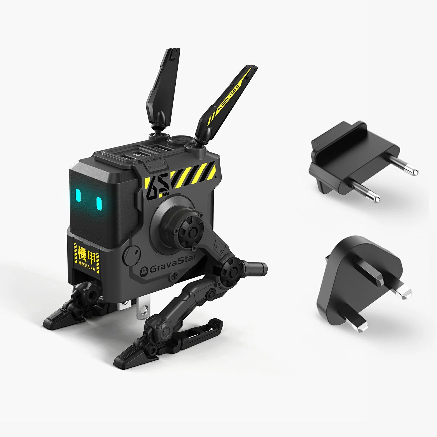 65w gan fast robot charger gravastar alpha65 black