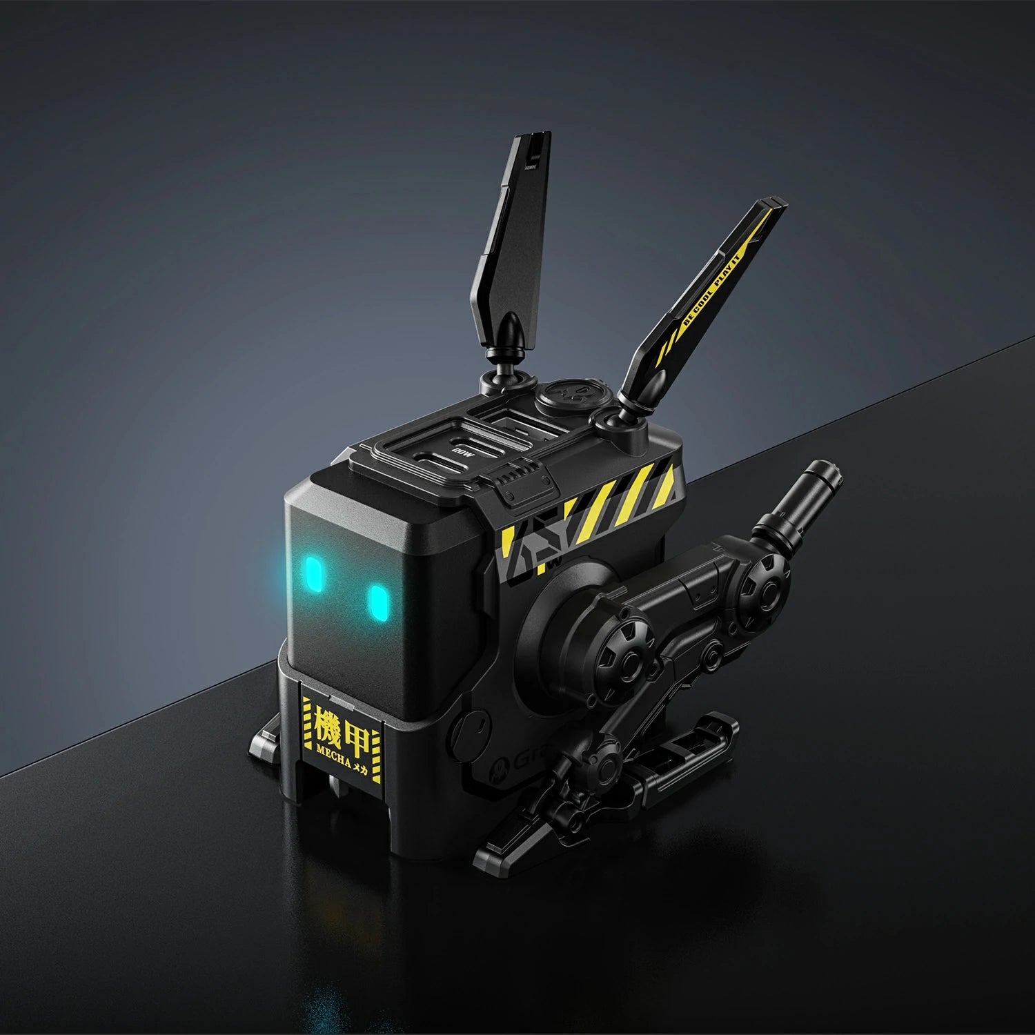 65w gan fast robot charger gravastar alpha65 black