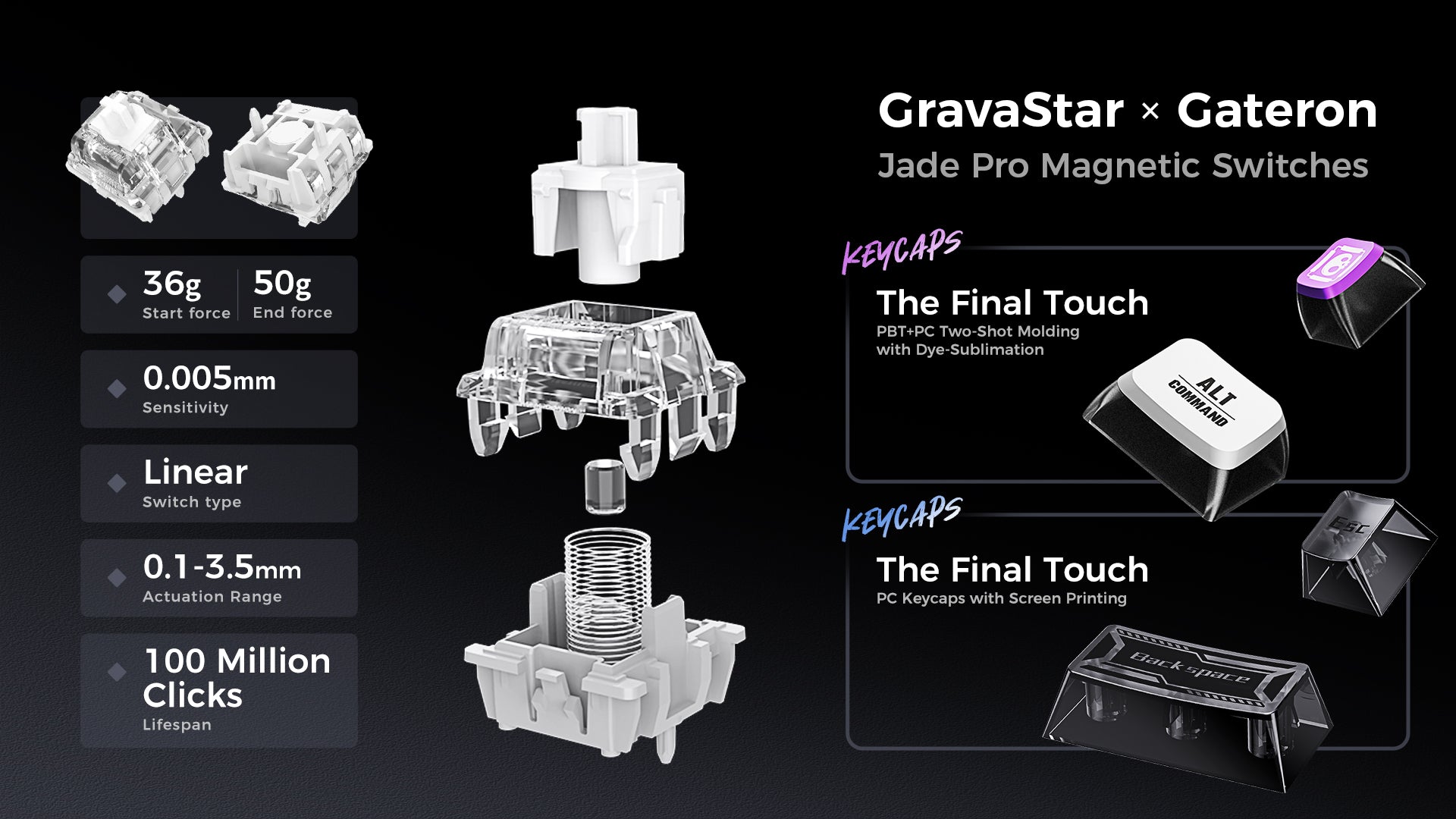 GravaStar 8000Hz Ultra-Fast Hall Effect Gaming Set Stealth Black Mecha Gray - Mercury V75 HE Gaming Keyboard 75% layout with Hall Effect magnetic switches, 8kHz polling rate, 0.125ms latency, adjustable actuation 0.1-3.5mm, dynamic rapid trigger, Mercury X Pro wireless mouse 32000 DPI, 8kHz polling rate, magnesium alloy construction, semi-aluminum keyboard frame, 5-layer acoustic foam, RGB lighting 16 modes, hot-swappable switches, perfect for competitive gaming, FPS, CS2, Valorant, esports, streaming, tour