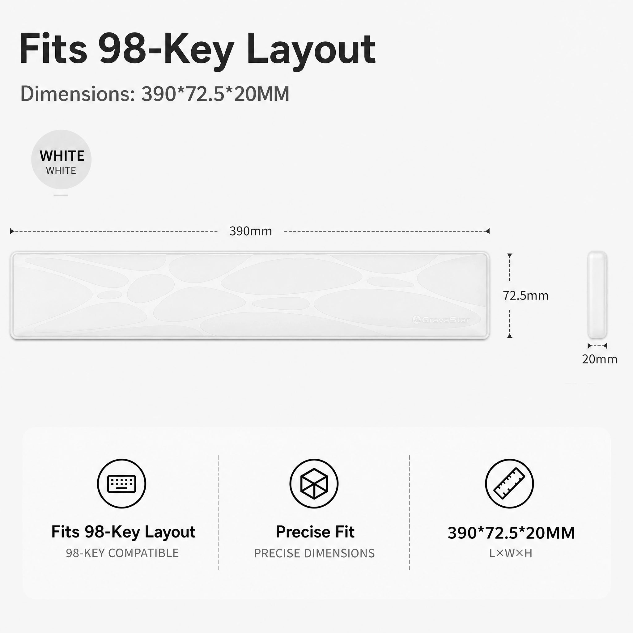 GravaStar 98% Keyboard Wrist Rest Pad