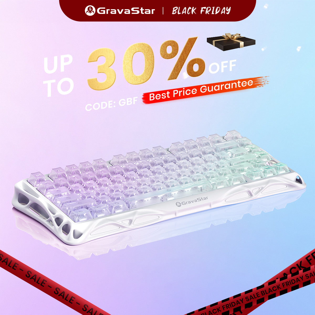 Mercury K1 Lite Gaming Keyboard - Crystal Aurora | 75% Mechanical