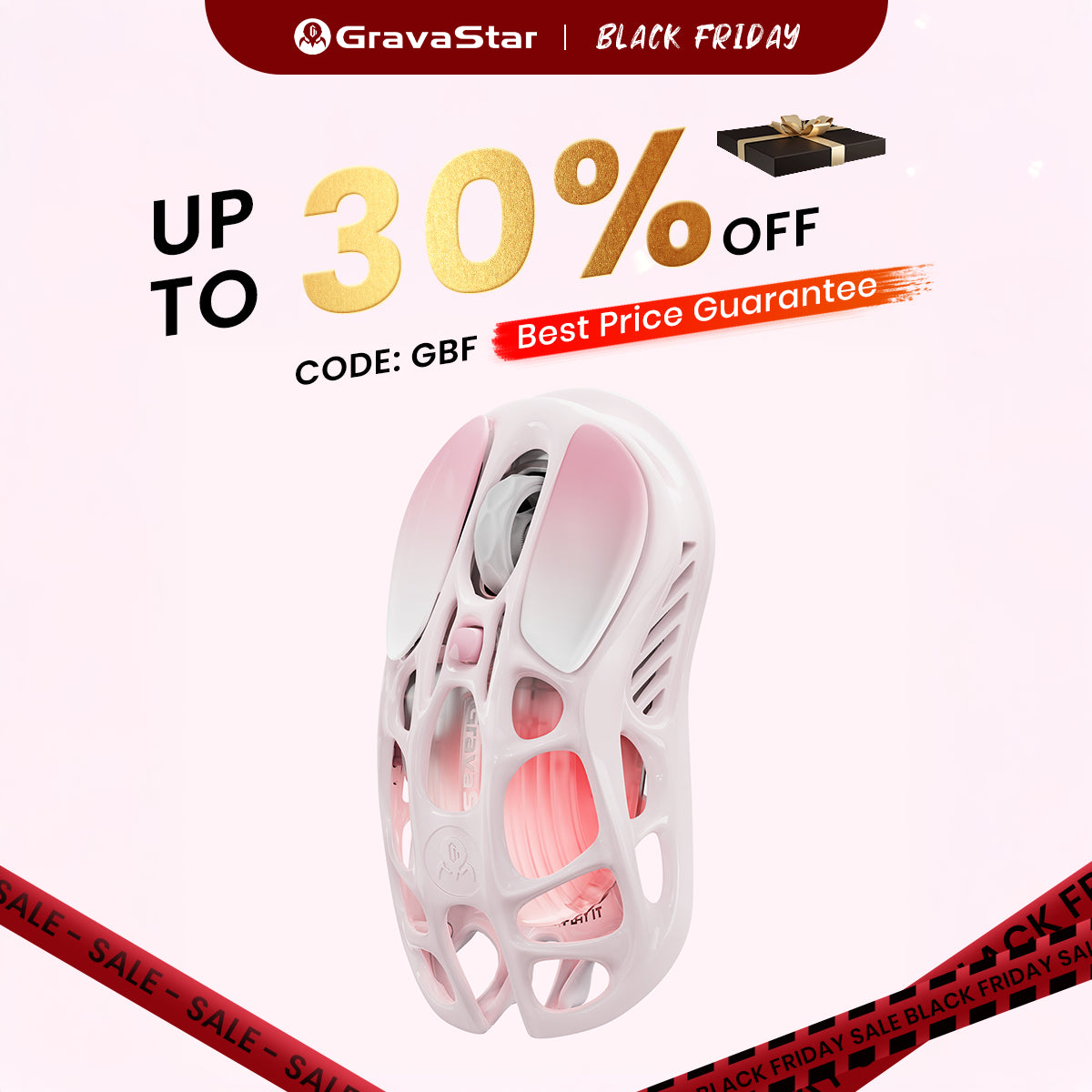 Mercury M1 Pro Gaming Mouse - Sakura Pink Special Edition | High