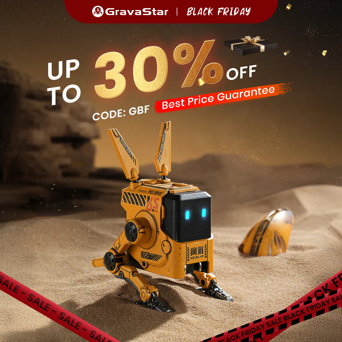 Alpha65 GaN 65W Wall Charger - War Damaged Yellow