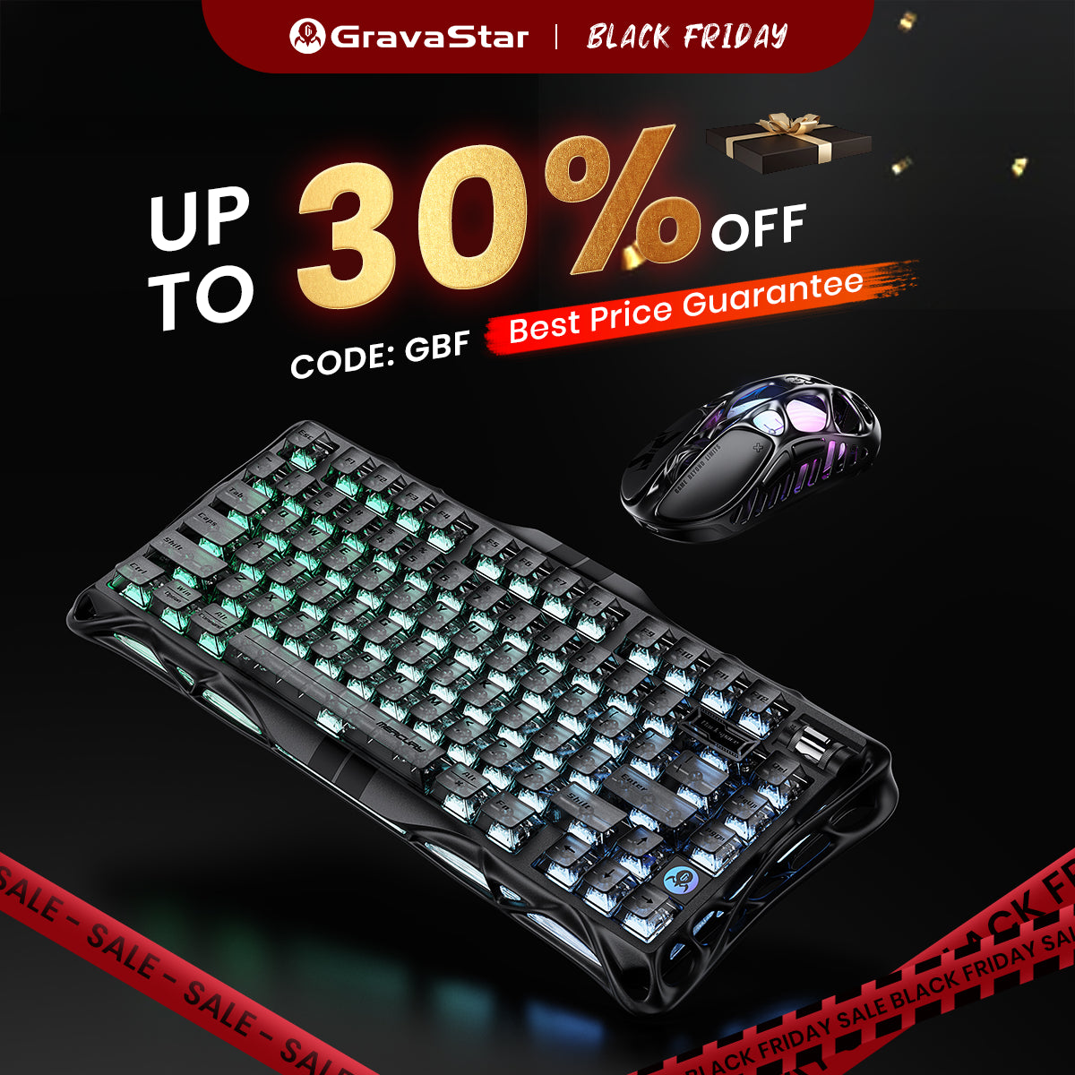 8000Hz Ultra-Fast Hall Effect Gaming Set - Stealth Black/Mecha