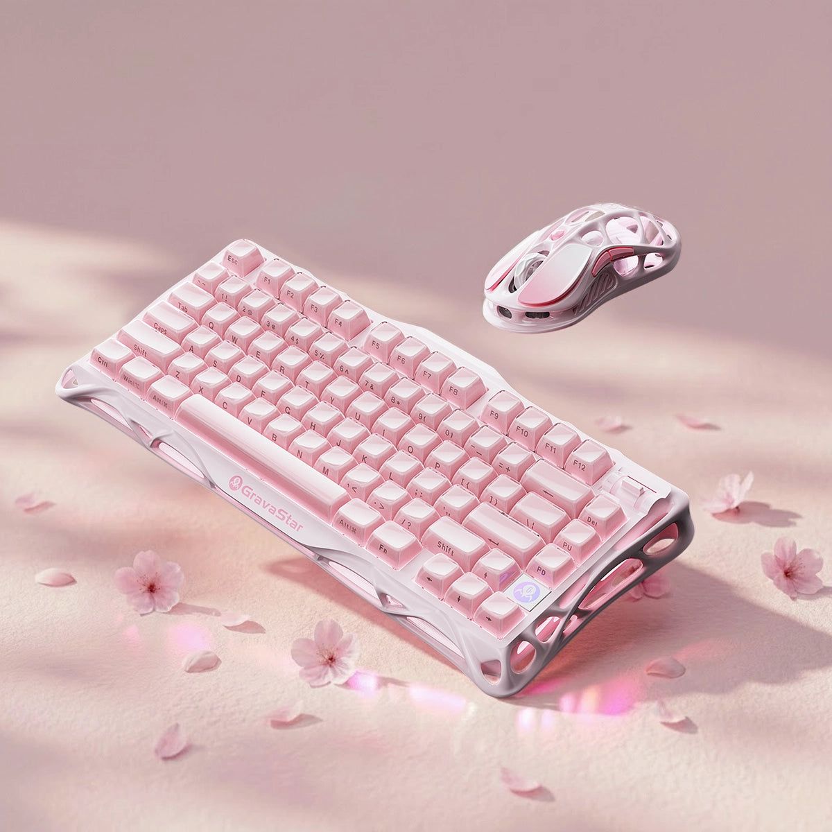 GravaStar Pro Gaming Set - Sakura Pink | Cherry Blossom Gaming Bundle GravaStar Pro Gaming Set - Sakura Pink | Cherry Blossom Gaming Bundle