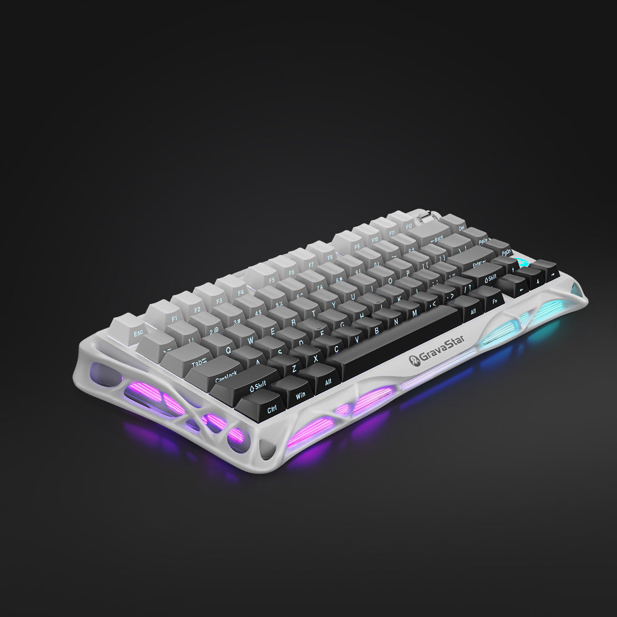 Mercury K1 Gaming Keyboard - Gradient White | 75% Mechanical