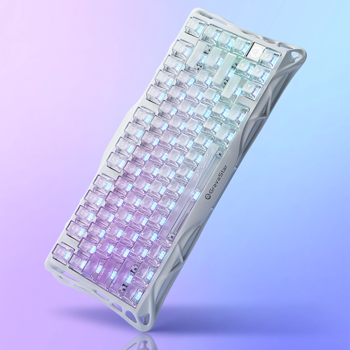 Mercury K1 Lite Gaming Keyboard - Crystal Aurora | 75% Mechanical Mercury K1 Lite Gaming Keyboard - Crystal Aurora | 75% Mechanical