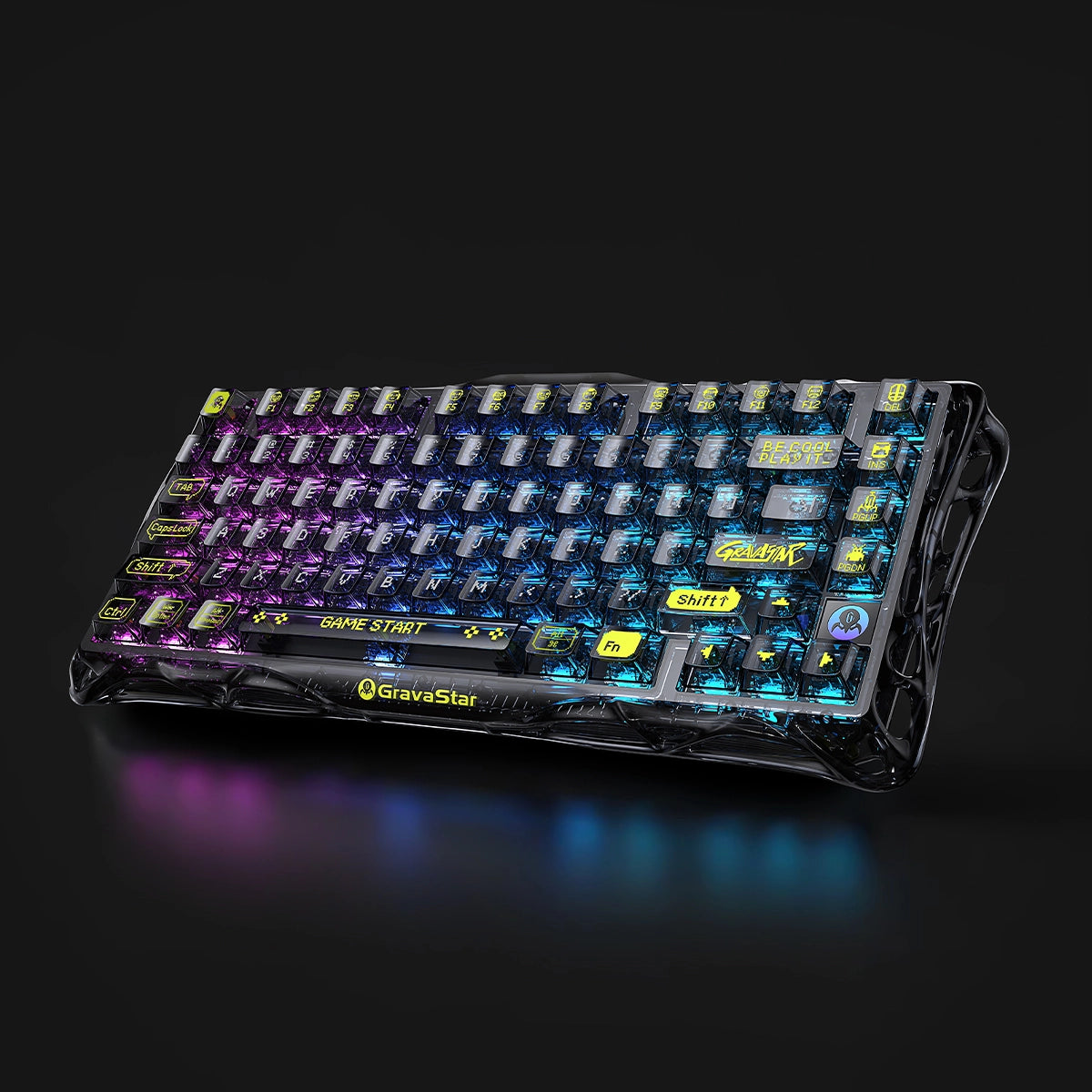 Mercury K1 Lite Gaming Keyboard - Transparent Black | 75% Mechanical