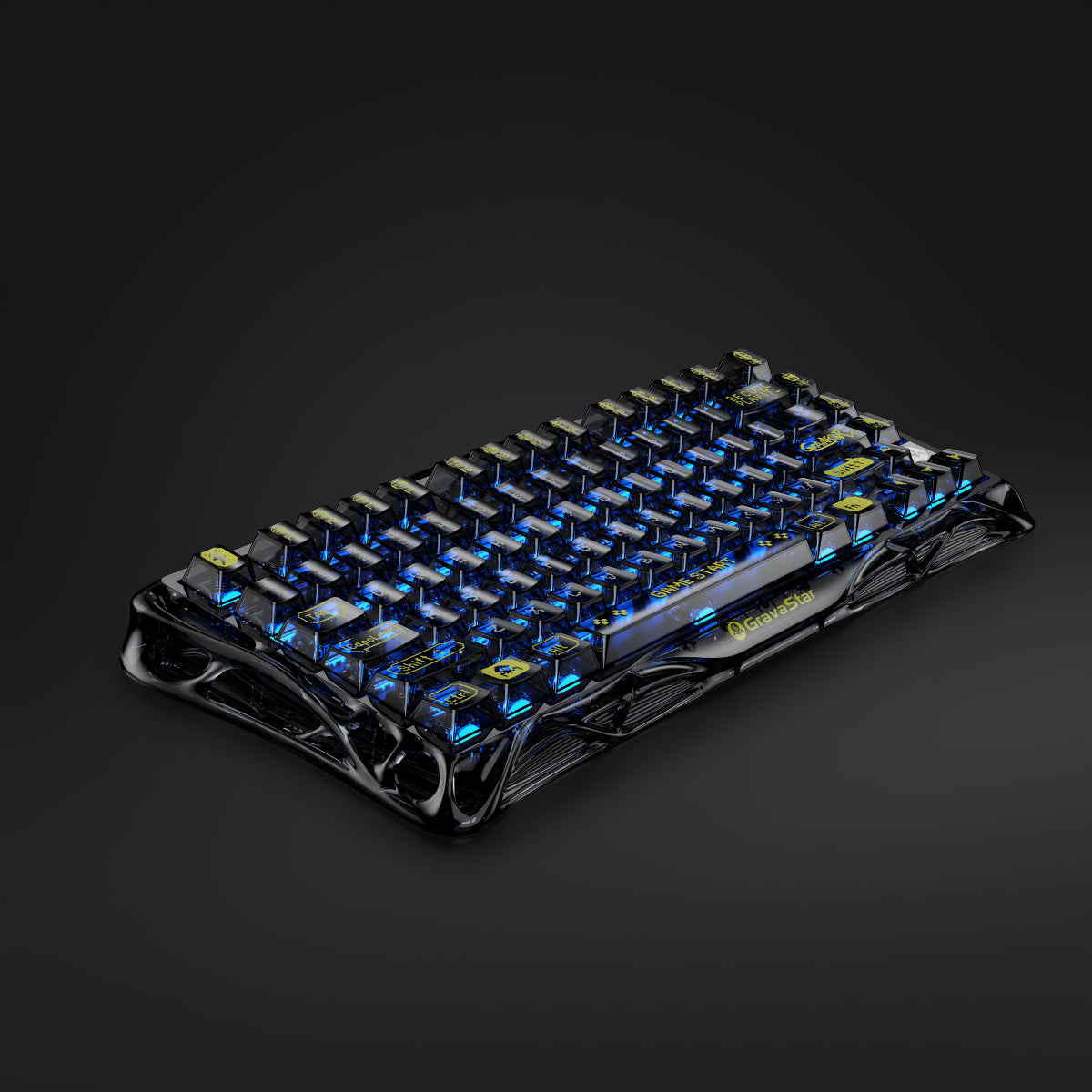 Mercury K1 Lite Gaming Keyboard - Transparent Black | 75% Mechanical Mercury K1 Lite Gaming Keyboard - Transparent Black | 75% Mechanical