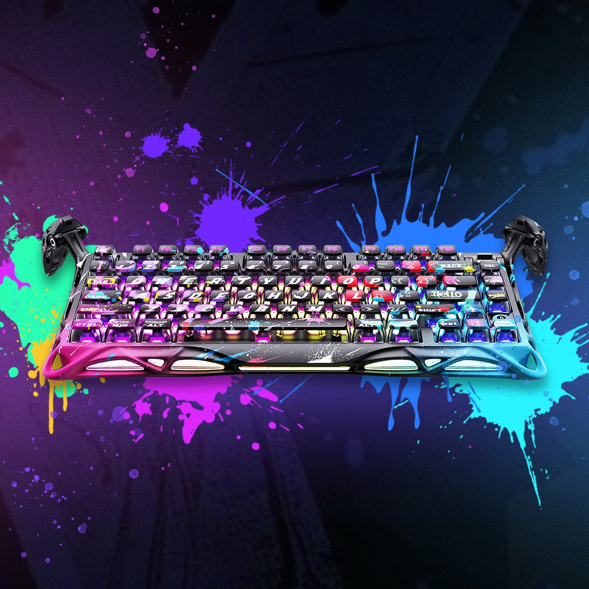 Mercury V75 Pro Gaming Keyboard - Neon Graffiti | Hall Effect Switches Mercury V75 Pro Gaming Keyboard - Neon Graffiti | Hall Effect Switches