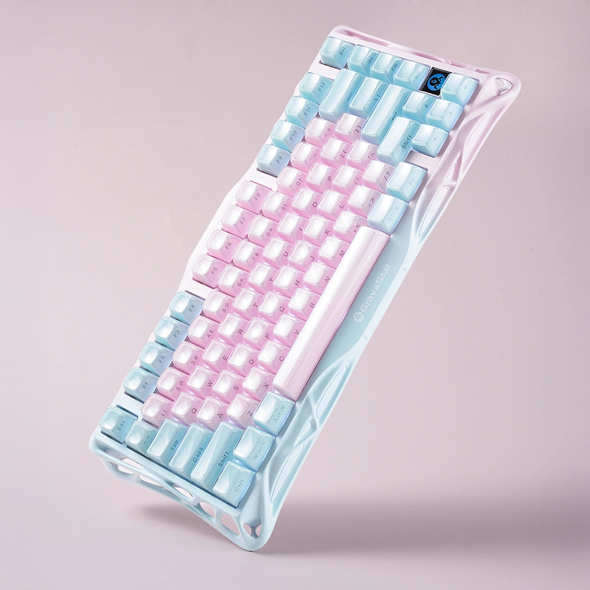 Mercury K1 Lite Lumen Rose - 75% Mechanical Keyboard | Kailh Pink Mercury K1 Lite Lumen Rose - 75% Mechanical Keyboard | Kailh Pink