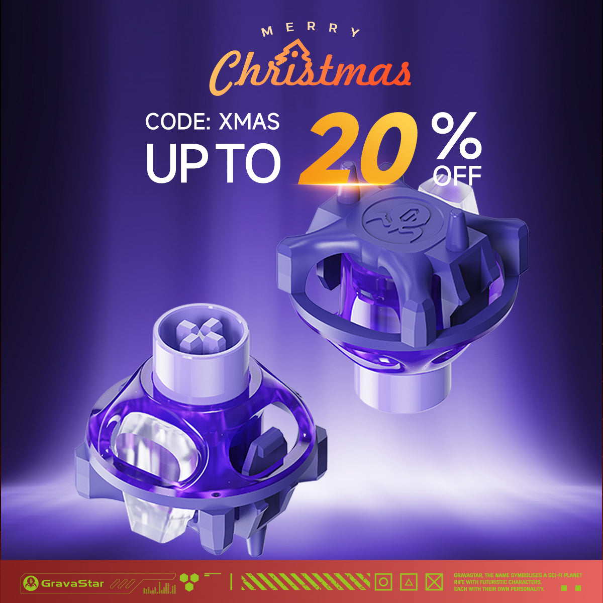 GravaStar UFO Magnetic Switch - Hall Effect Gaming Switches