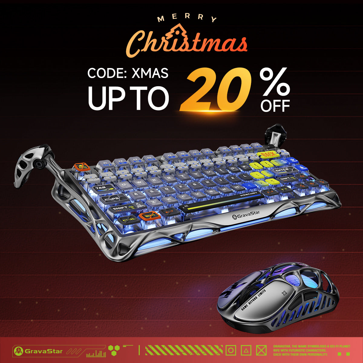 GravaStar Ultimate Gaming Set - Interstellar Silver