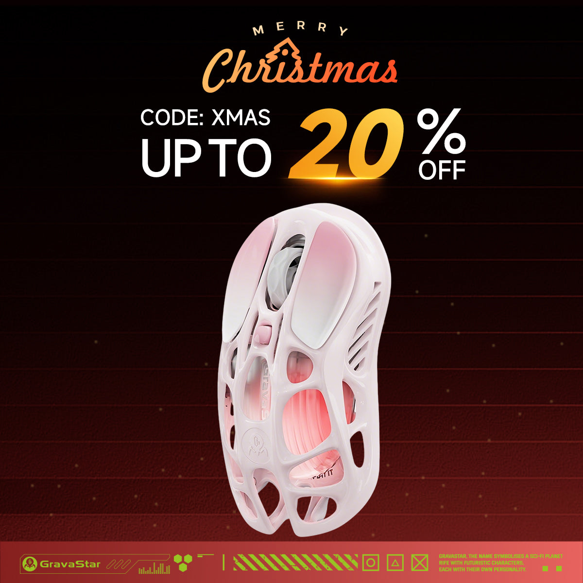 Mercury M1 Pro Gaming Mouse - Sakura Pink Special Edition | High