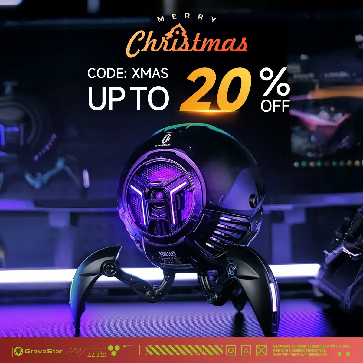 Mars Pro Bluetooth Speaker - Black | Sci-Fi Gaming Speaker