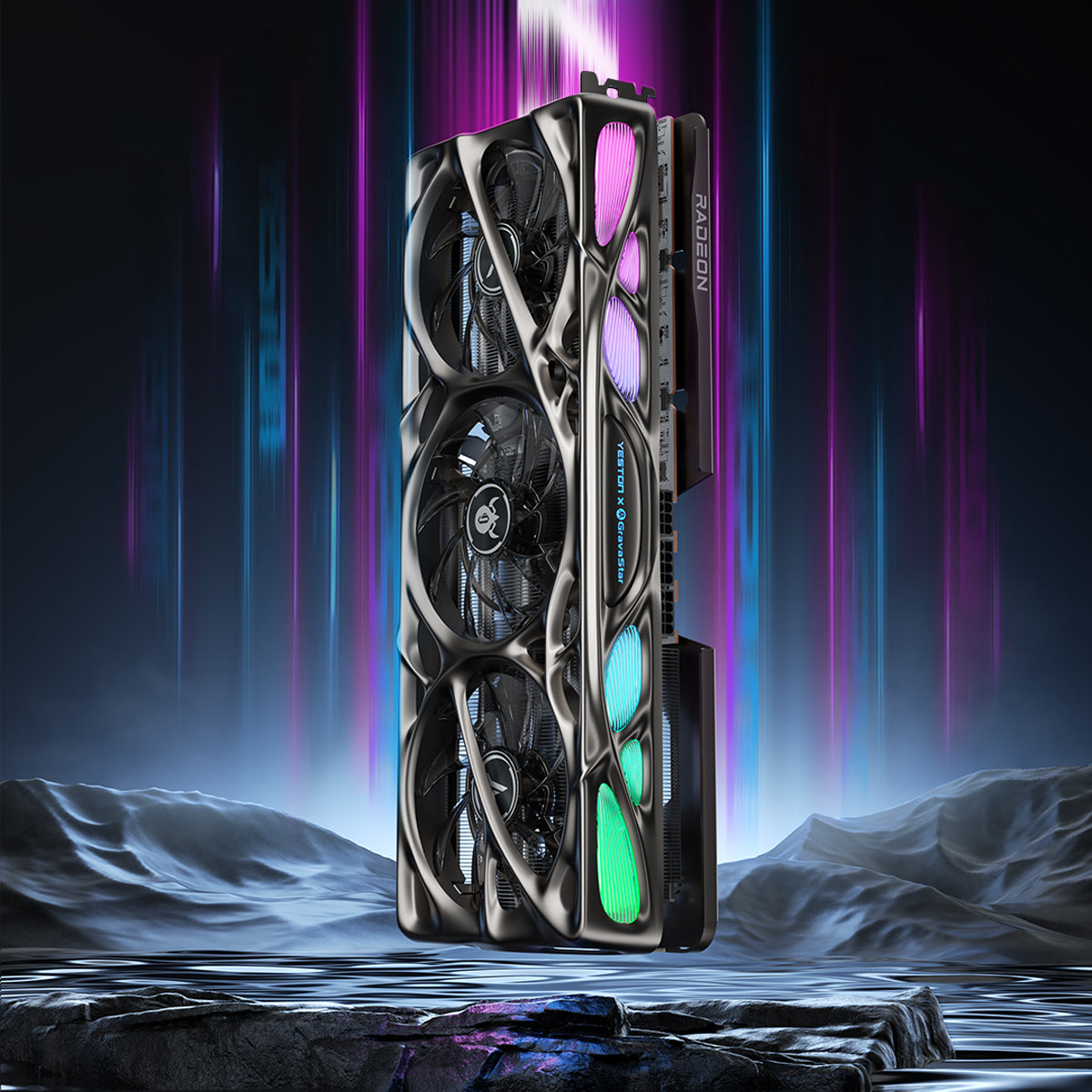 Yeston x GravaStar AMD RADEON RX 9070 XT 16G GDDR6 Mercury Nova OC