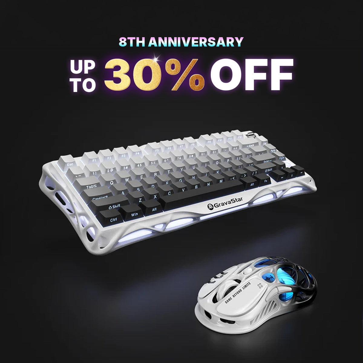 GravaStar Pro Gaming Set - Gradient White