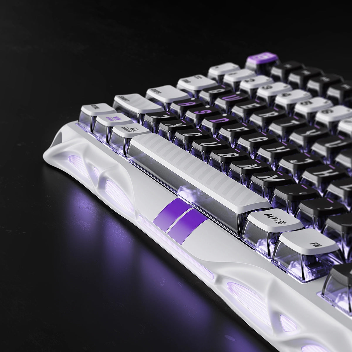GravaStar Mercury V75 HE Gaming Keyboard - 75% compact layout with Hall Effect magnetic switches, 8kHz polling rate, 0.125ms latency, adjustable actuation 0.1-3.5mm, dynamic rapid trigger, RGB lighting 16 modes, semi-aluminum construction, hot-swappable switches, 5-layer acoustic foam, perfect for FPS gaming, CS2, Valorant, competitive esports