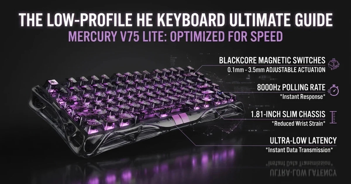 Low-Profile Hall Effect Keyboard | Sleek Design, Magnetic Switches, Tactile Feel