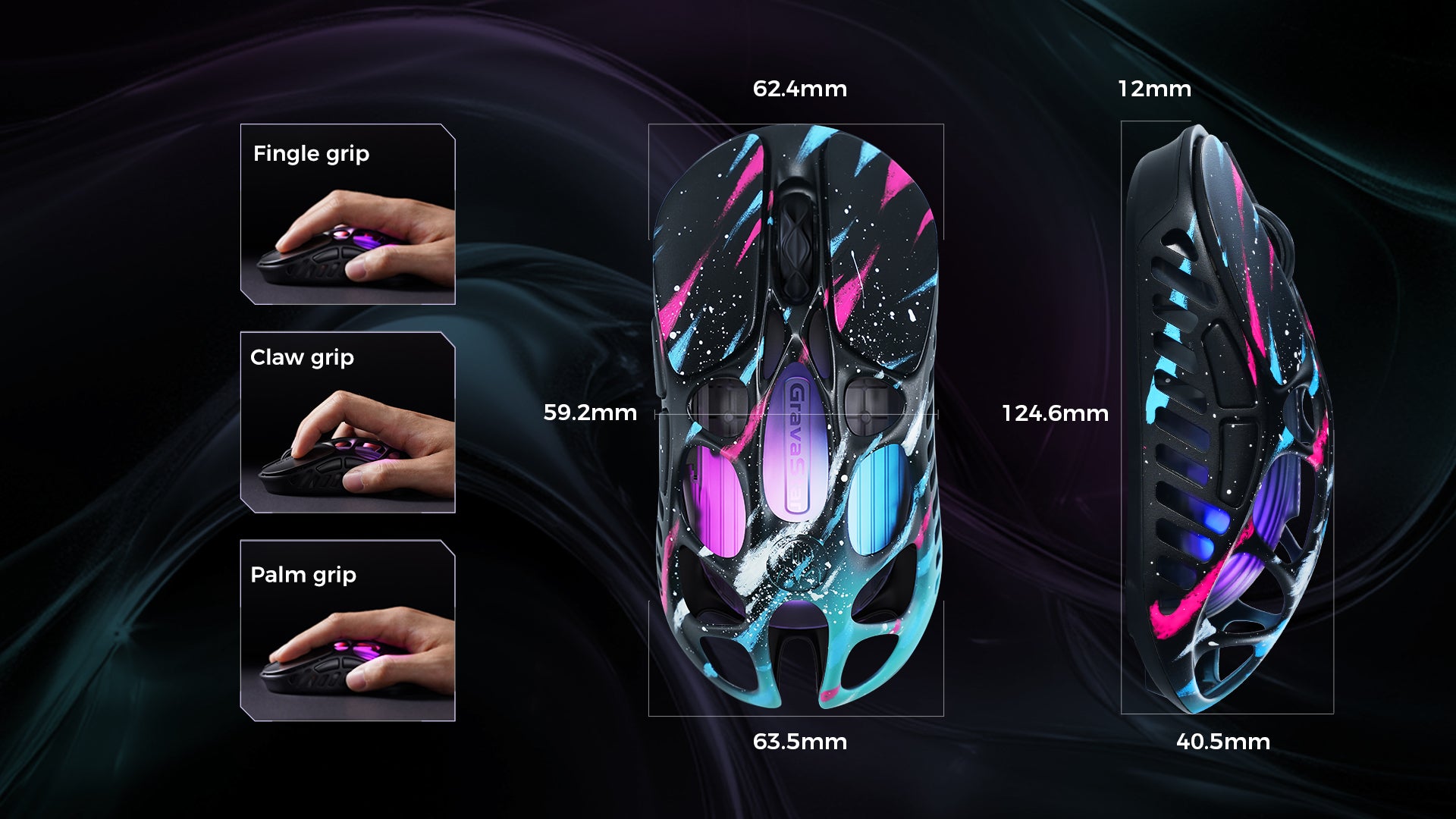 Mercury X Pro Gaming Mouse - Neon Graffiti | 32,000 DPI Wireless Mouse Mercury X Pro Gaming Mouse - Neon Graffiti | 32,000 DPI Wireless Mouse
