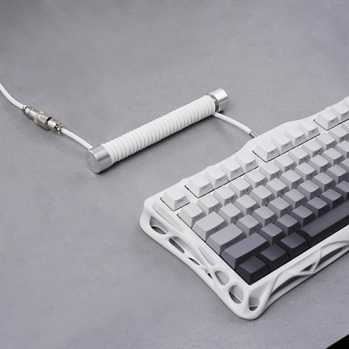 GravaStar Coiled Aviator USB Cable - White