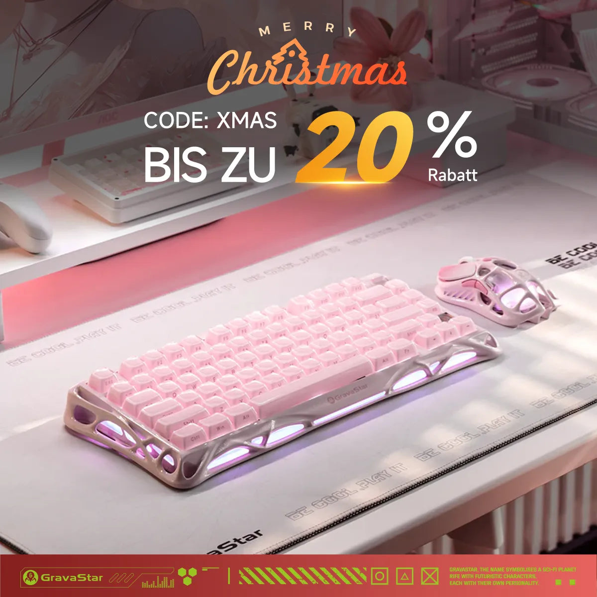 GravaStar Pro Gaming Set - Sakura Pink