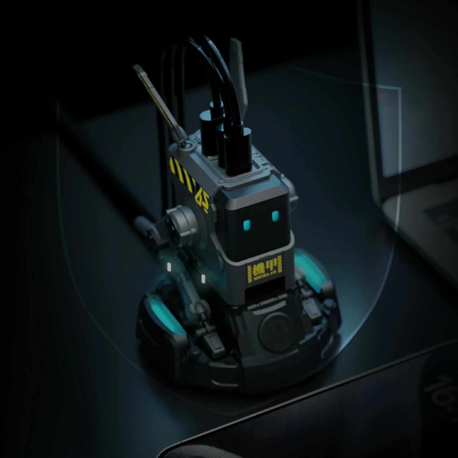 65w gan fast robot charger gravastar alpha65 black