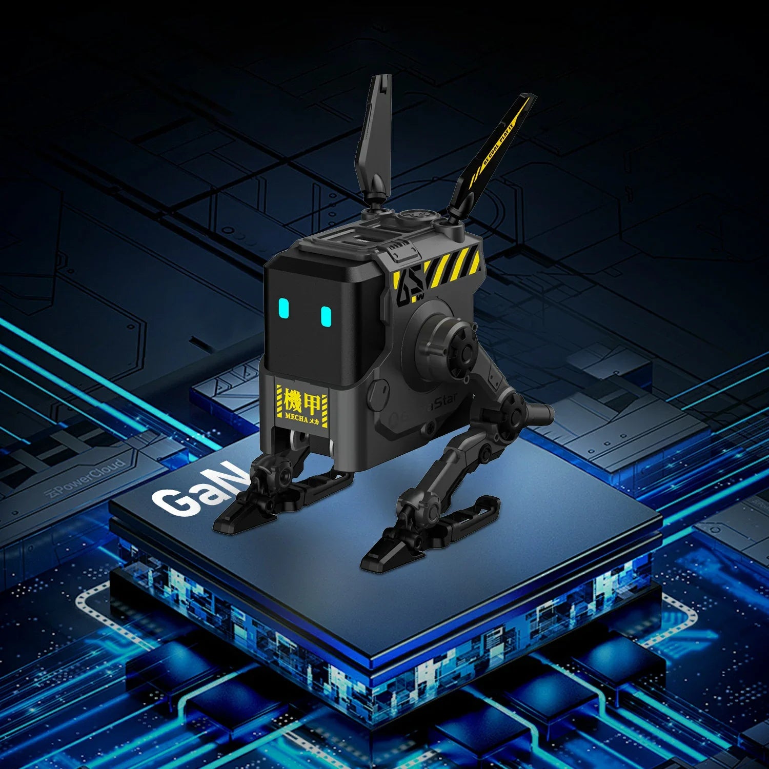65w gan fast robot charger gravastar alpha65 black
