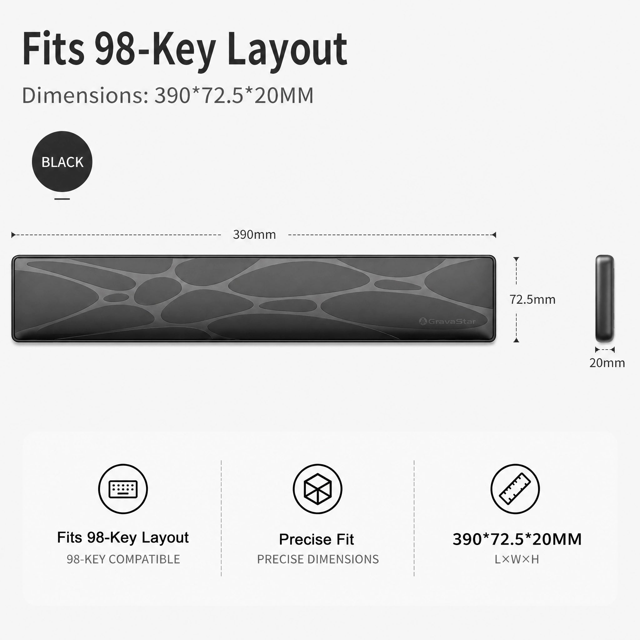GravaStar 98% Keyboard Wrist Rest Pad