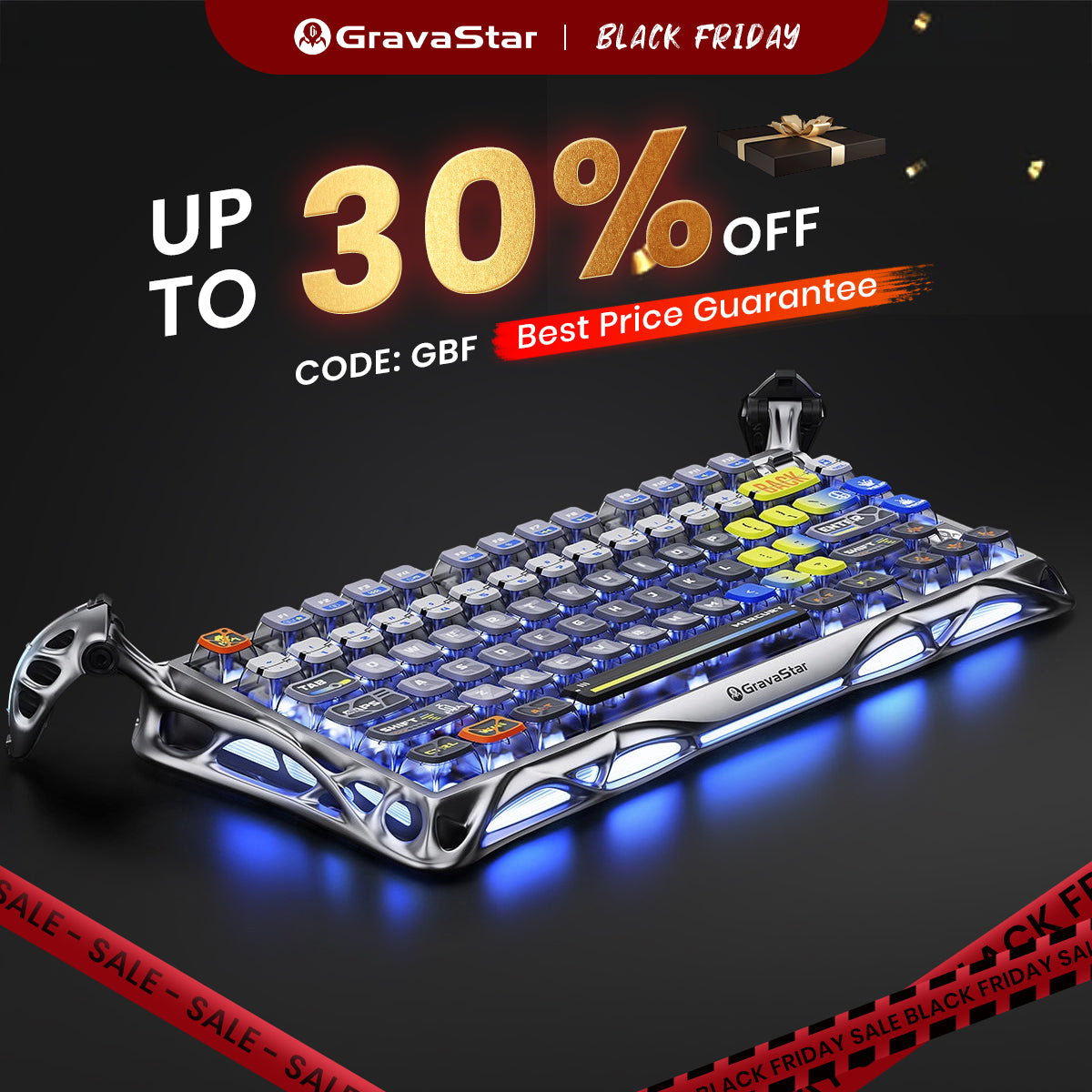 Mercury K1 Pro Gaming Keyboard - Cyberpunk Edition | 75% Mechanical