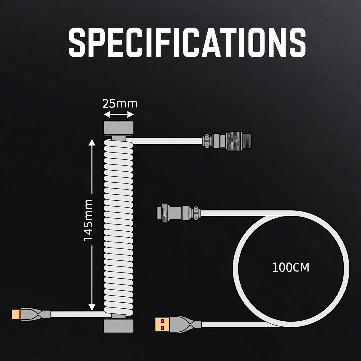 GravaStar Coiled Aviator USB Cable