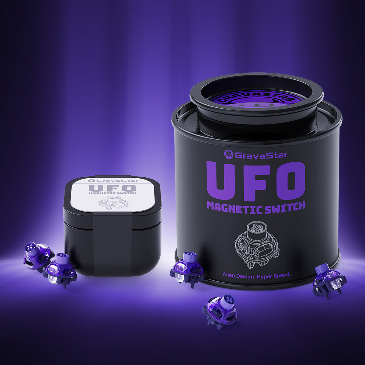 GravaStar UFO Magnetic Switch - Hall Effect Gaming Switches