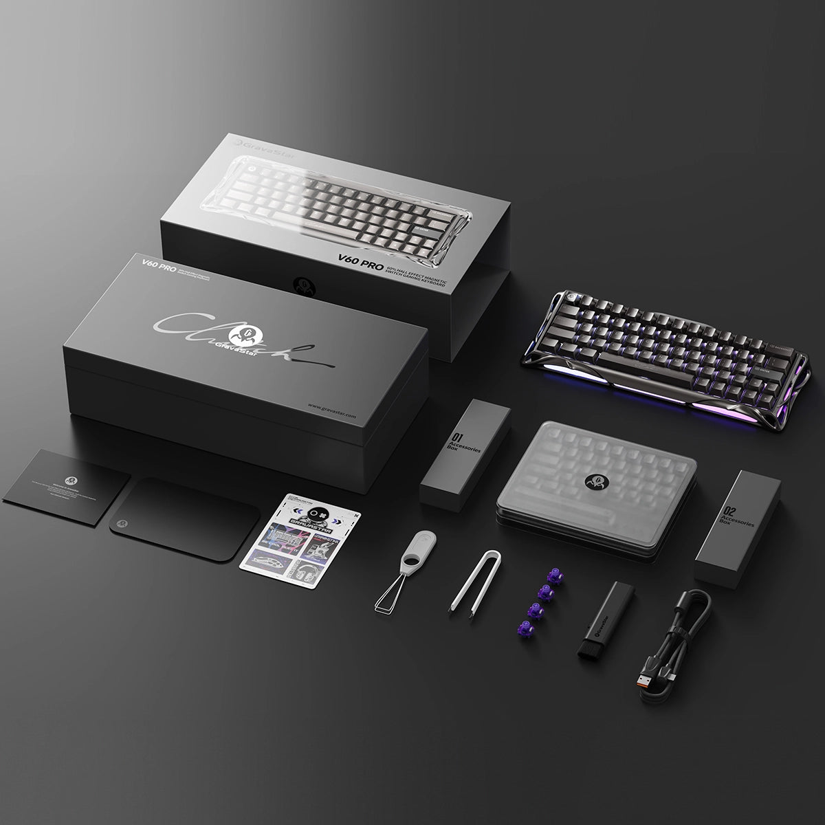 GravaStar Mercury V60 Pro Gaming Keyboard - 8kHz Magnetic Switch