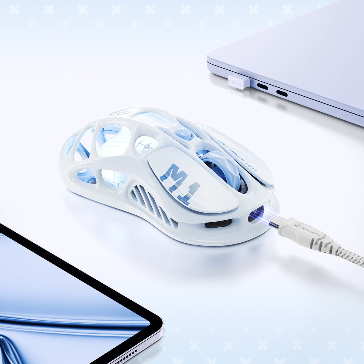 Mercury M1 Pro Gaming Mouse - Ice Blue Special Edition | High DPI Mercury M1 Pro Gaming Mouse - Ice Blue Special Edition | High DPI