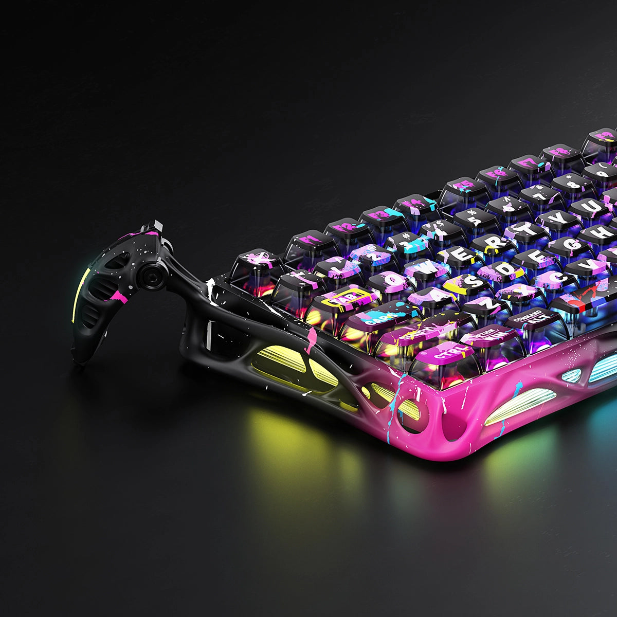 クライヴ Mercury V75 Pro Gaming Keyboard - Neon Graffiti | Hall Effect Switches