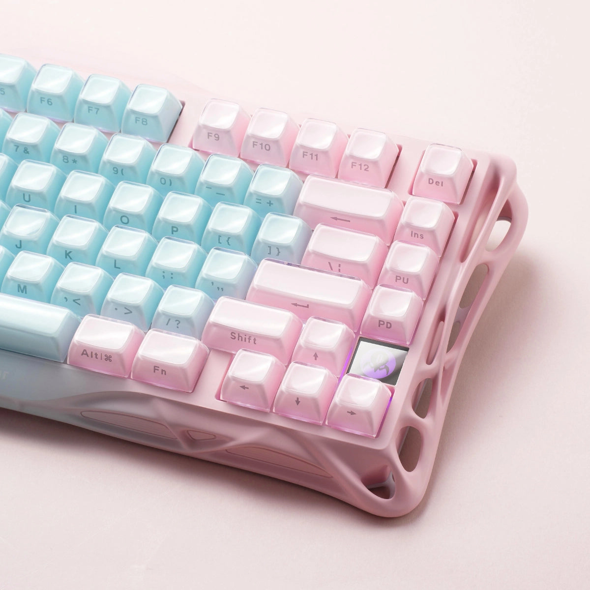 Mercury K1 Lite Aurora Mist - 75% Mechanical Keyboard | Kailh Pink