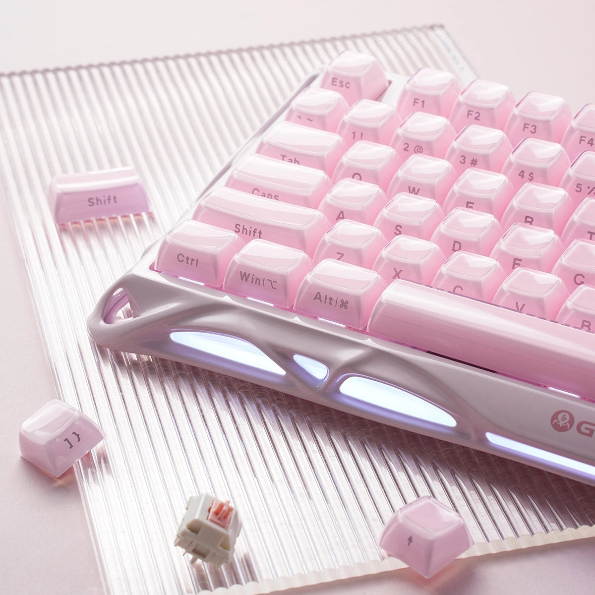 Mercury K1 Gaming Keyboard - Sakura Pink | 75% Mechanical Keyboard