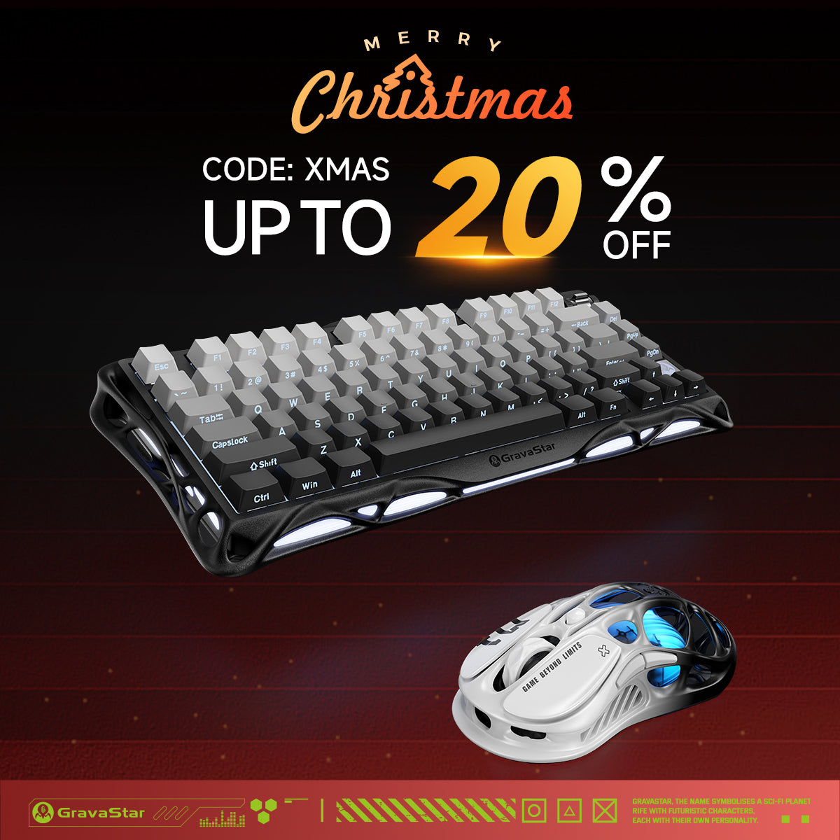 GravaStar Pro Gaming Set - Gradient Black