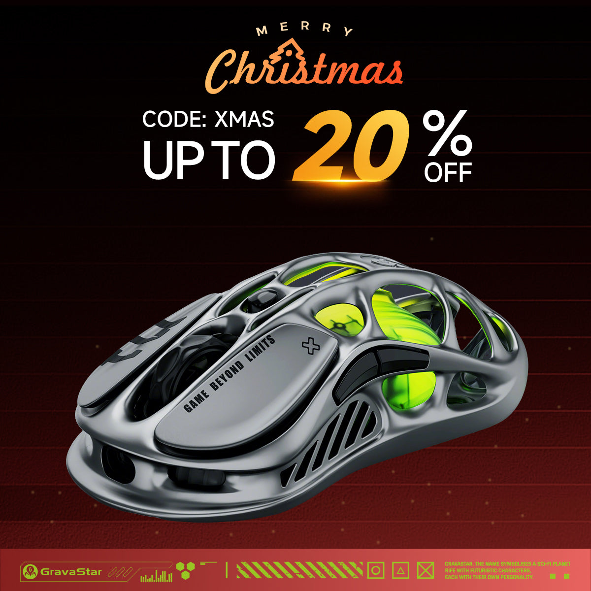 Mercury M1 Pro Gaming Mouse - Gunmetal Gray | High DPI Gaming Mouse