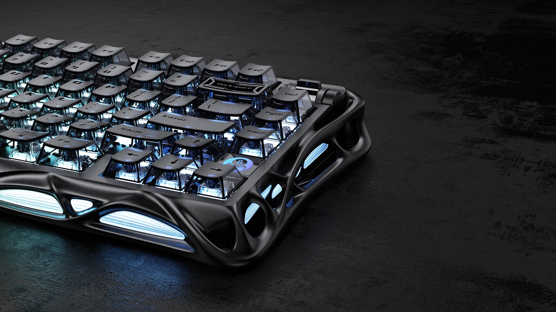 GravaStar Mercury V75 HE Gaming Keyboard semi-aluminum construction - durable metal frame design