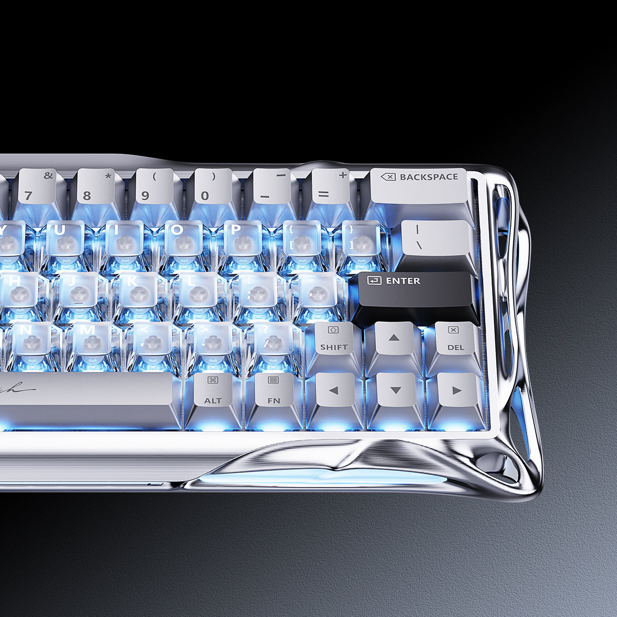 GravaStar Mercury V60 PRO グレー 半透明キーキャップ